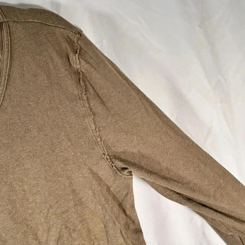 We the Free Blouse Women's Small Green Round Neck Partial Wrap 3/4 Sleeve - Picture 4 of 11